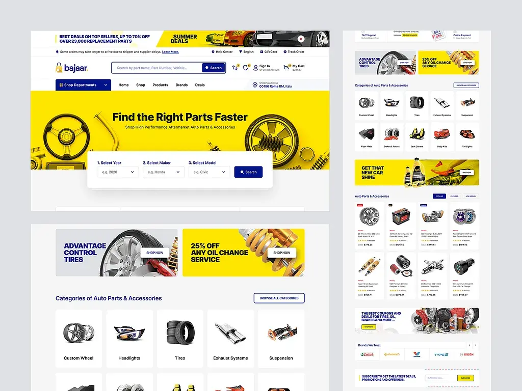 Auto Parts and Tools Shop WooCommerce WP Theme