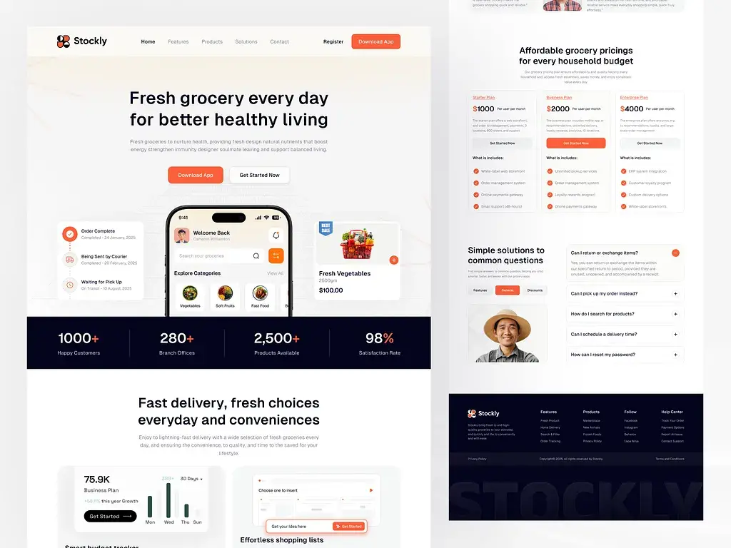 Grocery App Landing Page