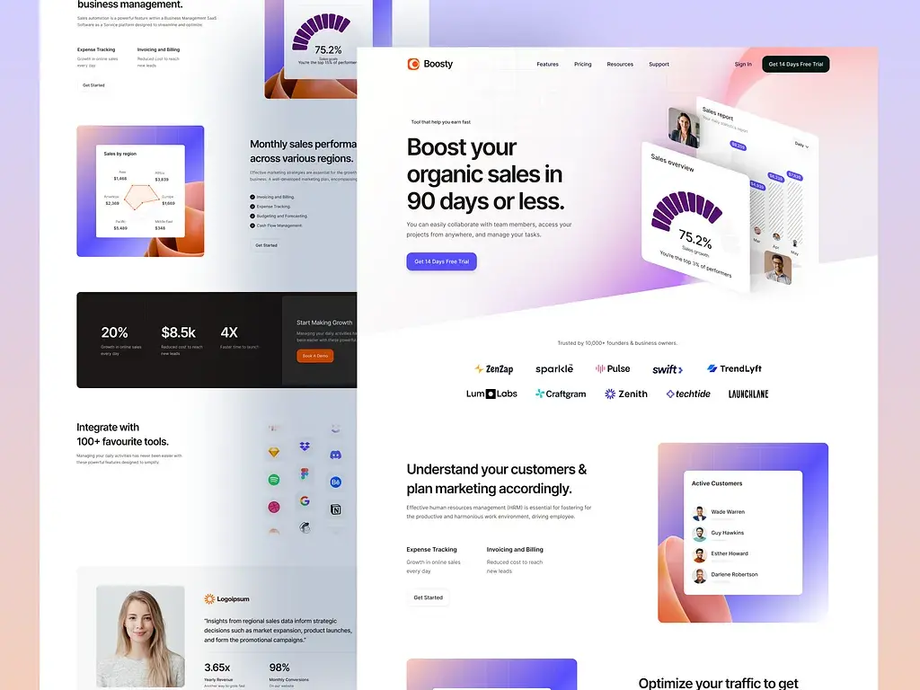 Sales Performance SaaS Landing Page