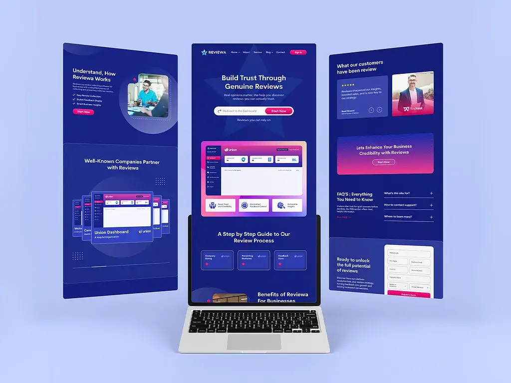 UI/UX Design for Business Review platform